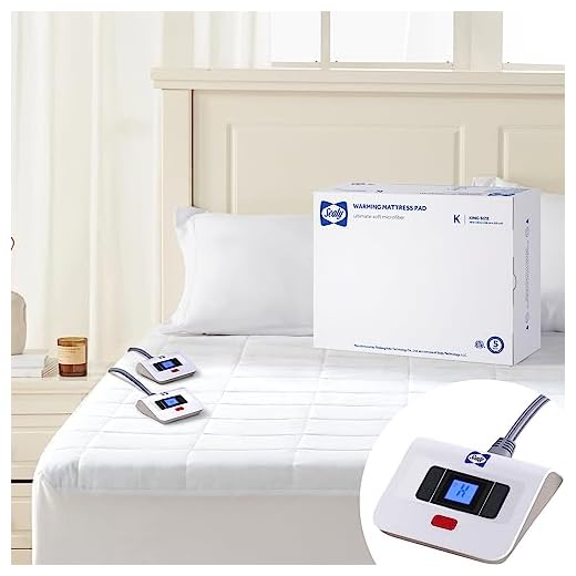 Sealy Electric Mattress Pad King Size, 10 Heating Settings Heated Mattress Pad, Bed Warmer with Dual Controller & Auto Off 1-12 Hours, Fit Up to 17 Inch, Machine Washable, 78"x80"