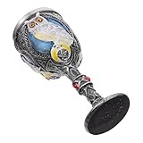 TOYANDONA Copa de Vino para Fiesta Diseño de Búho 3d, Acero Inoxidable y Resina, Copa Elegante Antideslizante para Decoración de Escritorio y Uso Doméstico