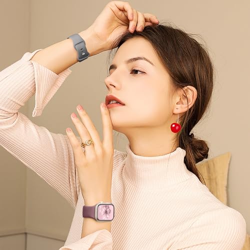 CeMiKa 6 Pack Sport Straps Compatible with Apple Watch Strap 40mm 41mm 38mm 42mm(Series 11) - Silicone Sport Replacement Band for iWatch SE Series 11 10 9 8 7 6 5 4 3 SE3, Women Men - Image 5