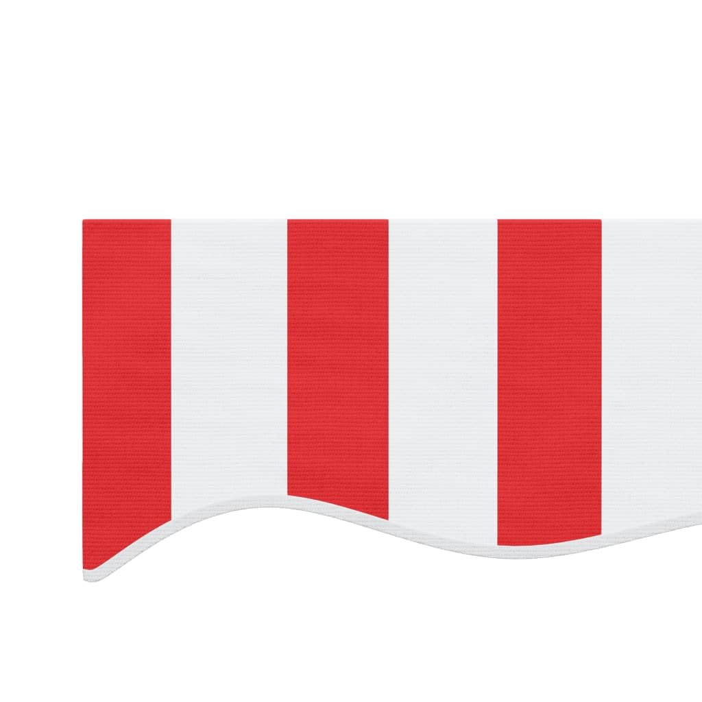 ShGaxin Tkanina zamienna markizy Czerwone i białe paski 3x2,5 m, Wymienny żagiel przeciwsłoneczny, Zapasowy baldachim, Markiza zamienna do markizy, części zamienne do markiz - 367714