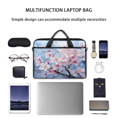 Maletín para laptop 15 pulgadas con diseño de árbol de cerezo miniatura 7