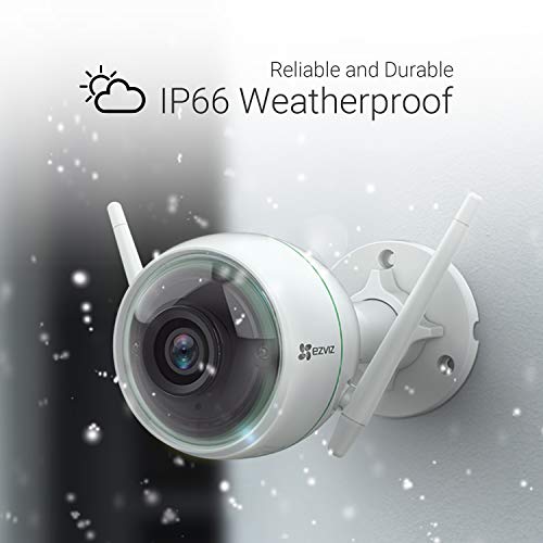 EZVIZ Security Camera Outdoor 1080P WiFi, 100ft Night Vision, Weatherproof, Smart Motion Detection Zone, 2.4GHz WiFi Only(C3WN)