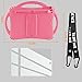 TopEsct Silicone Case for iPad Air 2/Pro 9.7, Pink Shockproof Handle Stand Cover & Tempered Glass Screen Protector, Kid Friendly, Child Proof Protection