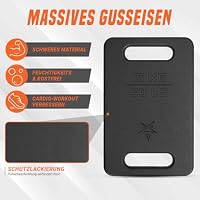 Yes4All Gusseiserne Trainingsplatte für Rucksäcke – Verschiedene Größen Fitnessgerät für Swings, Squats, Krafttraining und Heimübungen – Ansicht 4