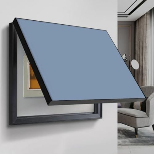Cache-panneau électrique bleu rabattable : protection et accès rapide 60x40 - 2