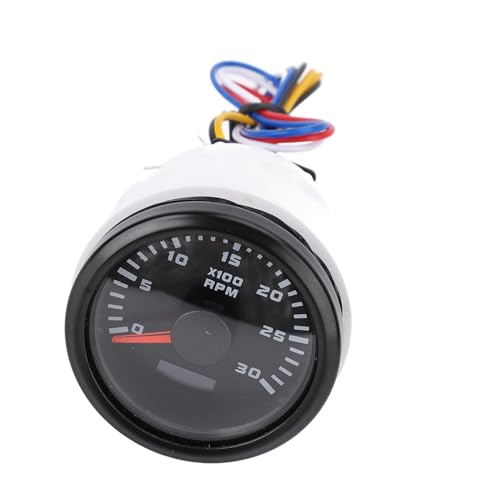 Tacómetro de automóvil 0-3000 RPM reloj cuentarrevoluciones de metal para panel de 52 mm