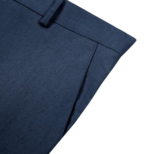 Image of Boys' Linen Pants Lightweight Flat Front Dress Pants Kids School Uniform