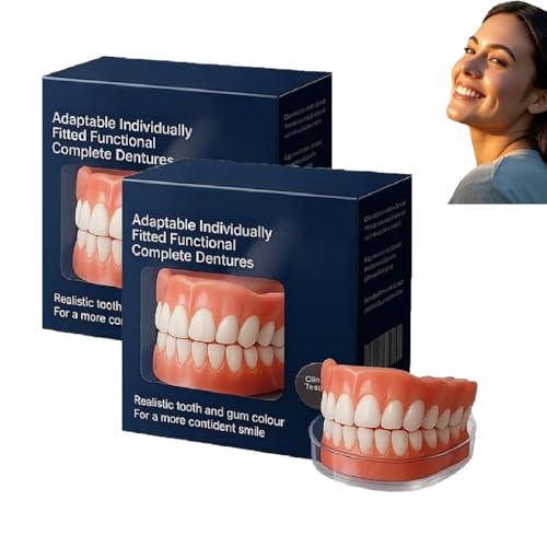Zahnprothesen, funktionelle Zahnprothesen, fortschrittliches individuelles Vollprothesen-Set, anpassbare funktionelle Vollprothese, aufsteckbare Veneers, für Männer und Frauen (2pcs) Zahnprothesen, funktionelle Zahnprothesen, fortschrittliches individuelles Vollprothesen-Set, anpassbare funktionelle Vollprothese, aufsteckbare Veneers, für Männer und Frauen (2pcs)