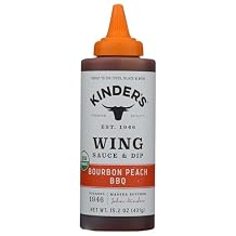 Kinders Organic Bourbon Peach BBQ Wing Sauce, 15.2 OZ