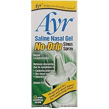 Ayr Saline Nasal Gel No-Drip Sinus Spray 0.75 oz Pack of 8