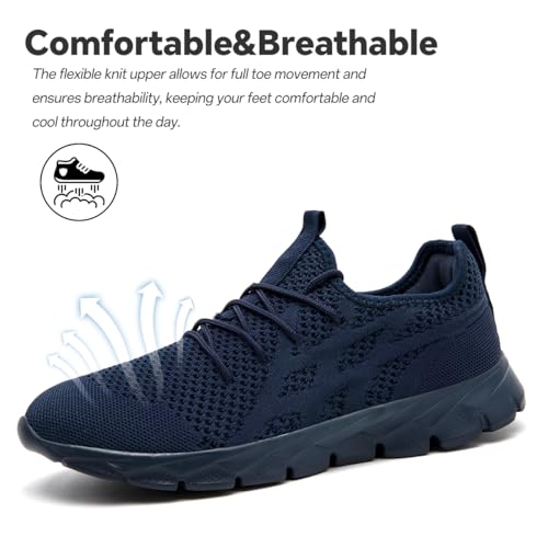 Image of Running Shoes for Men Gym Tennis Athletic Walking Shoes Non Slip Lightweight Breathable Sports Mesh Fashion Work Sneakers Casual Workout Trianer