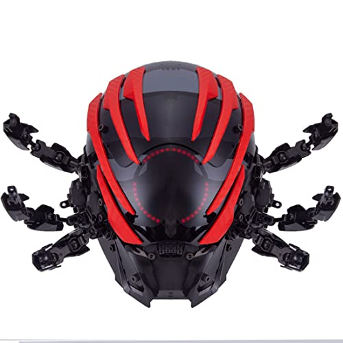 Image of Meiurlex Cyberpunk Helmet Mask with Black and Red Claw Style for Cosplay