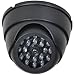 VideoSecu 4 Pack Dome Dummy Fake Infrared IR CCTV Surveillance Security Cameras Imitation Simulated Blinking LED with Security Warning Stickers C4B