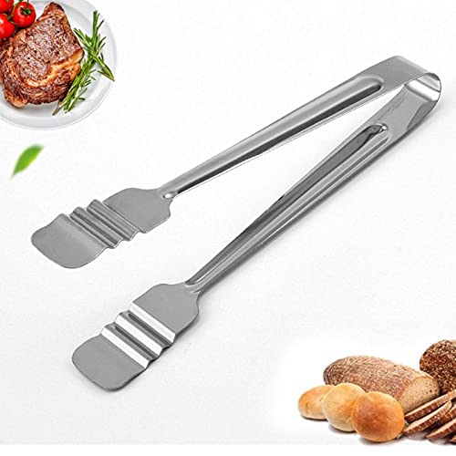 Pinzas de Cocina Pinzas para Alimentos, Pinzas de Cocina de Acero para cocinar, Barbacoa, Tijeras para Servir Pinzas, Alicates para Buffet Seguro y Duradero,Tamaño: 22,2 cm