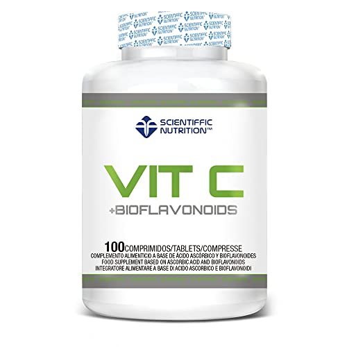 Scientiffic Nutrition - Vitamina C + Bioflavonoides, Vitamina C 1000mg de Origen Natural, Potente Antioxidante, Refuerza el Sistema Inmunológico - 100 Comprimidos Cover