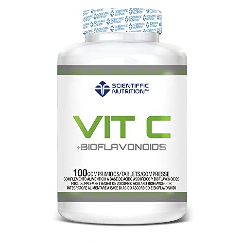 Scientiffic Nutrition - Vitamina C + Bioflavonoides, Vitamina C 1000mg de Origen Natural, Potente Antioxidante, Refuerza el Sistema Inmunológico - 100 Comprimidos