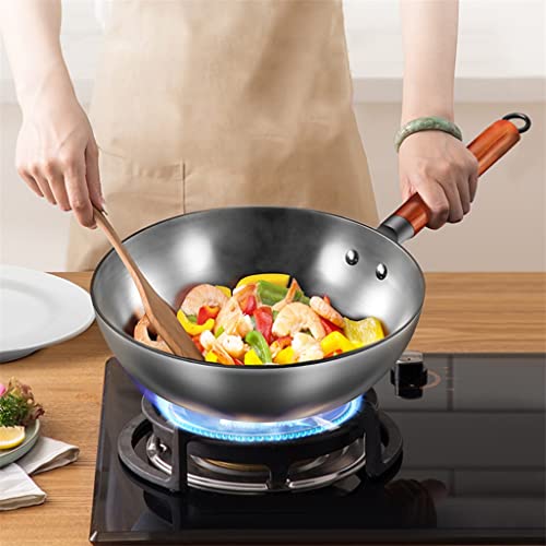 Wok de Hierro Tradicional Hecho a Mano para Cocina a Gas e Inducción miniatura 2