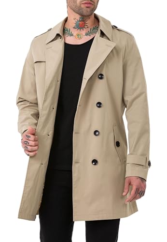 Redbridge Herren Mantel Trenchcoat Jacke Übergangsjacke Light Version...