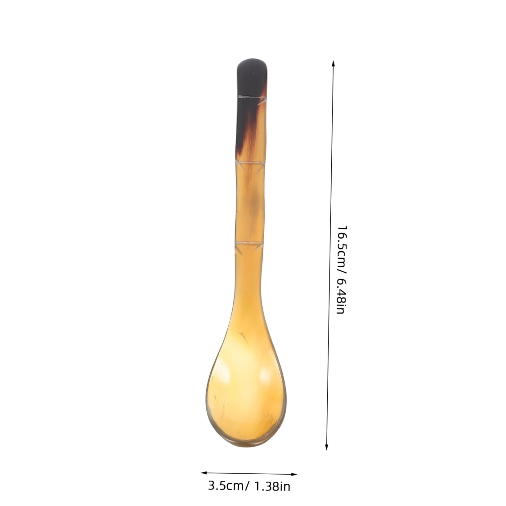 FUNOMOCYA Horn Spoon Natural Serving Spoon for Coffee Desserts Soups Caviar Multipurpose Household Restaurant Utensil Easy to Clean and Decorative