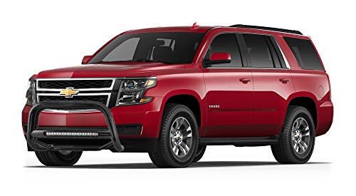 Image of Black Horse Max Beacon Bull Bar No Skid Plate Black Compatible with 15-20 Yukon XL|07-20 Yukon /Tahoe|07-18 Sierra /Silverado 1500|07-14 Escalade EXT /ESV /Suburban 1500|15-22 Suburban-MAB-GMTAB