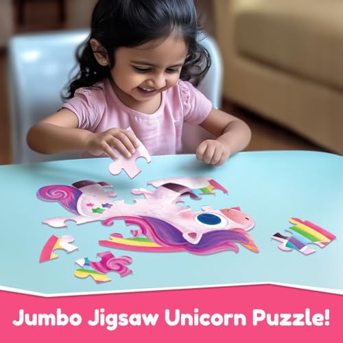 Image of Bloomingo Puzzle Kit - My First Jigsaw Puzzle - Unicorn & The Friendly Fairy - Jigsaw Puzzle for Kids (2-4 Years) 20+ Jigsaw Pieces