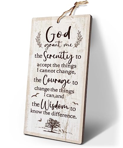 YZEXEZY Inspirational Religious Wall Decor-Serenity Prayer Sign12x6-God Grant Me-Christian Wall Art Gifts