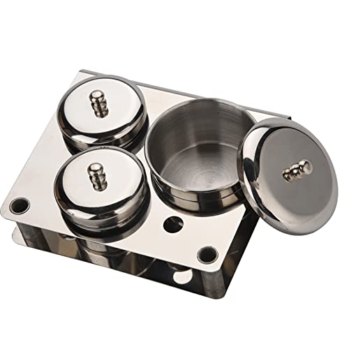 Monomer Holder Mini Dish Pot, 3pcs Stainless Steel Nail Art Mini Powder Liquid Set Stainless Steel Nail Art Mini Manicure