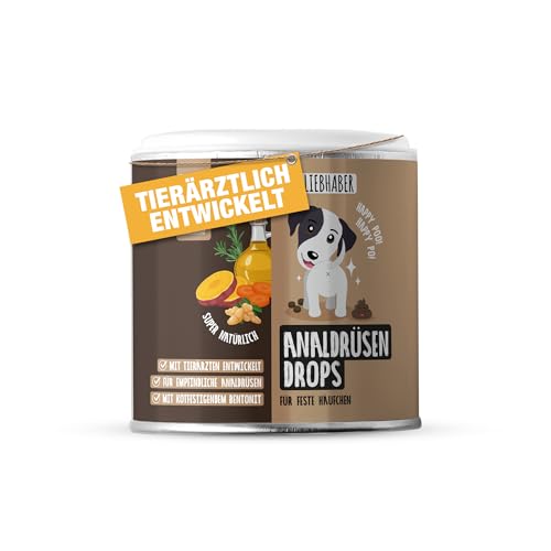 Analdrüsen Hund Drops Tierärztlich entwickelte Analdrüsen Drops zur Verbesserung der Kotkonsistenz Mit Bentonit & Flohsamenschalen Hund Hundefutter Topping für empfindliche Anal-Drüsen 350g