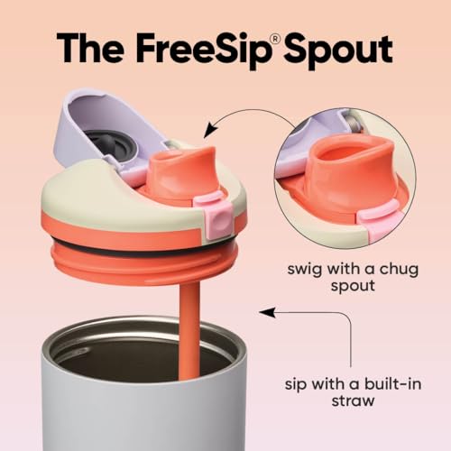 Image of Owala FreeSip Tumbler - Stainless Steel - 40-oz. - Mint /Purple Beach House