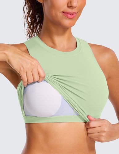Image of Natural Feelings Nudi Sports Bras for Women Removable Padded Yoga Tank Tops Sleeveless Fitness Workout Crop Tops