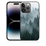 Uiaoiais iPhone 15 Pro Max用にデザインされたスマホケース Misty Forest スマホケース ソフト 耐衝撃 携帯電話保護カバー レディース ガールズ スリムフィット 傷防止 携帯電話ケース iPhone 15 Pro Max 6.7インチ用