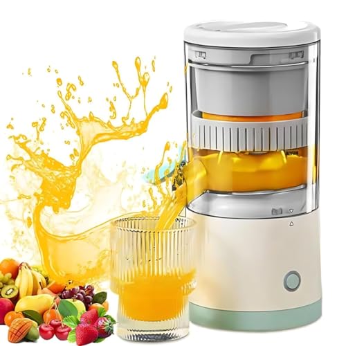 Rechargeable Electric Citrus Juicer - USB-C, Wireless, Portable Orange Juice Squeezer, Premium Juicer for Lemon, Tomato, Grape, Watermelon