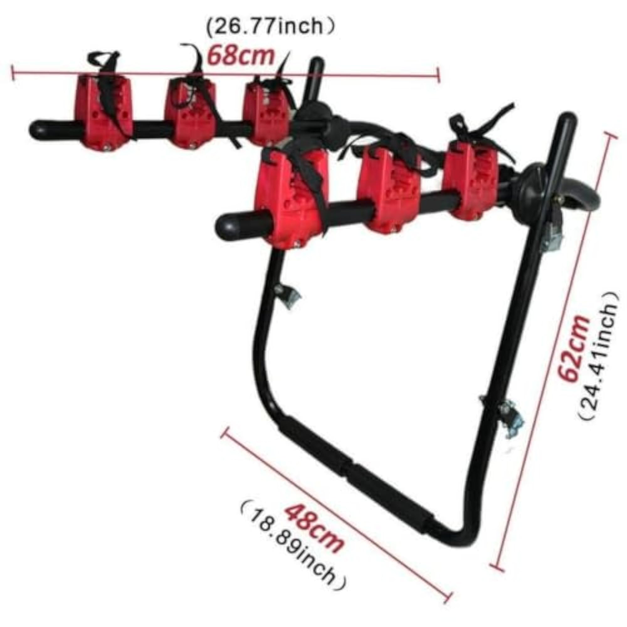 Universal Rear Mounted 3 Bike Car Carrier Rack