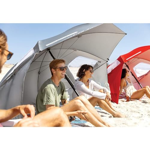 Sport-Brella Premiere UPF 50+ Umbrella Shelter for Sun and Rain Protection (8-Foot, Gray) - Image 2