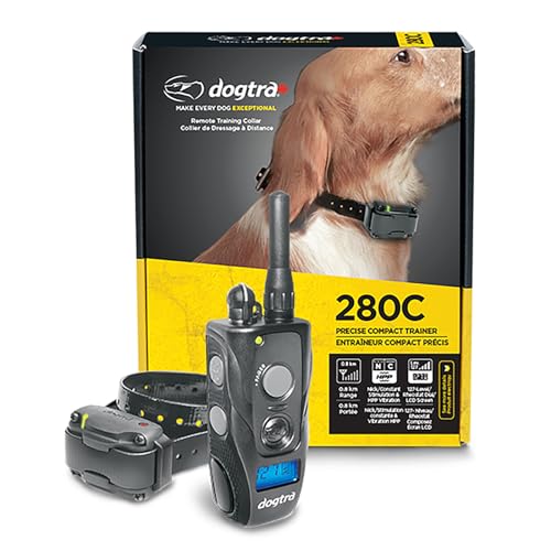 Dogtra Canada 280C Waterproof 127-Level Precise Control LCD Screen .80KM Remote Training Dog E-Collar