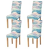 Extensibles : les housses de dossier de chaise sont extensibles et mesurent 50 x 60 cm et s'adaptent facilement à une variété de tailles de dossier de siège, assurant confort et confort à chaque fois