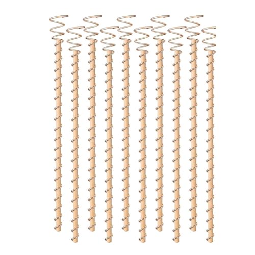 Bortivier 10 Estacas para Plantas de Electrocultivo, Antenas de Bobina de Cobre de 12 Pulgadas, Estacas para Jardín, Plantación Electrónica para Huerto