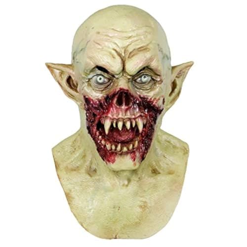 MOLEZU Vampire Mask Zombie Head Mask for Adult, Scary Horror Creepy Demon Monster Mask for Halloween...