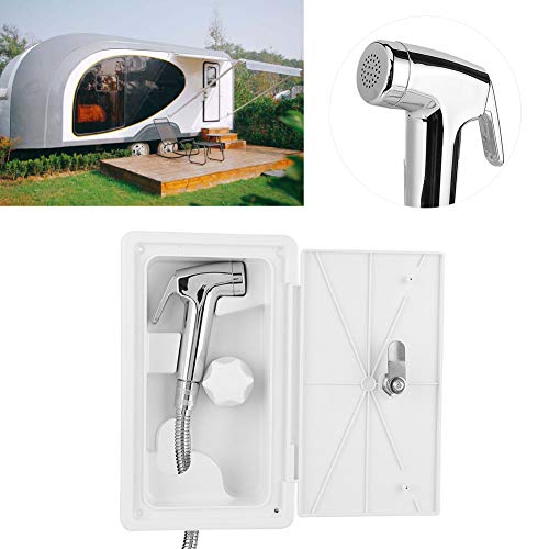 Caja de ducha para vehículos recreativos Herramienta de ducha para vehículos recreativos Accesorios para autocaravanas Caja de ducha exterior Interruptor de frío caliente con 2 llaves Kit para barco m