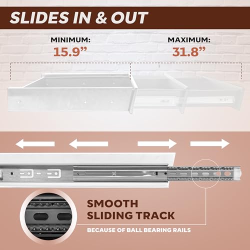Image of Large 23.6 Inch White Under Desk Drawer Slide Out, Great For The Office, Home And Workspace. Pencil & Undermount Pull Out Under Counter Workbench Attachable Drawer, Made Of Carbon Steel