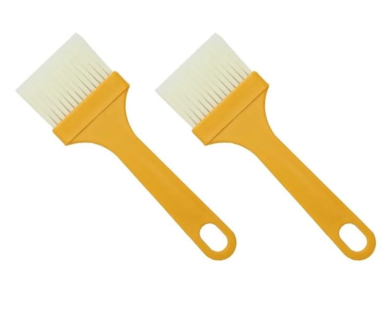 Frabakas Plastic Basting Brushes BBQ Oil Brush Food Brush for Spreading Oil Butter Sauce Pastry Grill Barbecue Baking Cooking BPA Free Heat Resistant Kitchen Gadgets 2Pcs (6 Inch)