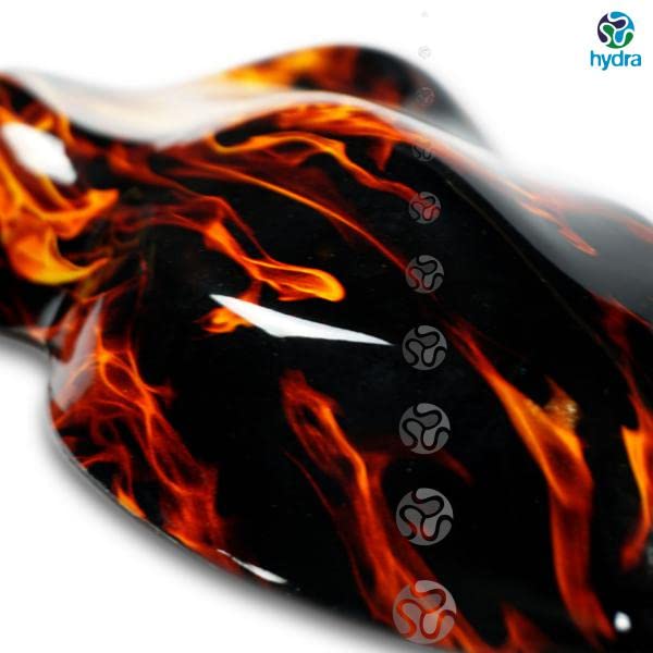 Pellicola Idrografica Cubicatura Hydrographics Hydrodipping Attivatore Activator Kit Fiamma e teschio. Dimensioni: Larghezza: 100 cm. Lunghezza: 200 cm (HLC-001)