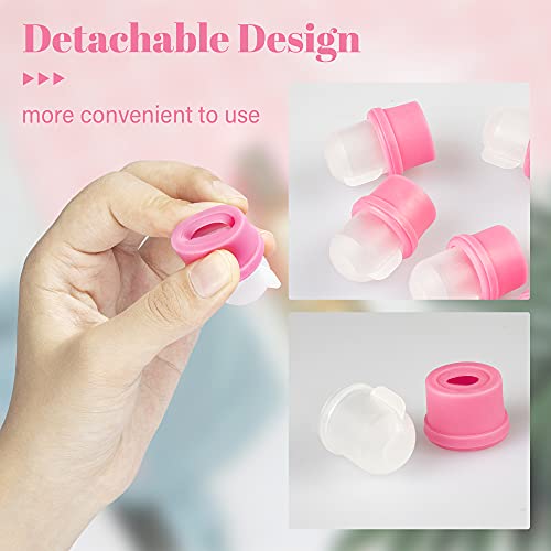 Onnpnn 10 Pieces Nail Soaker Cap, Wearable Nail Art Tips Polish Remover, Finger Acrylic Soaking Tool, Uv Gel Caps Tip Set, Fingernail Soak Off Cap Clip For Hand Nail Polish Dead Skin Removal, Pink #TOP5