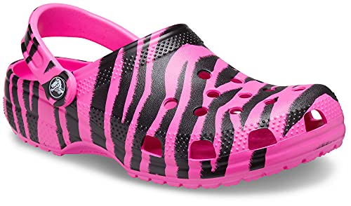 Image of Crocs Women's and Men's Classic Lined Animal Print Clog | Fuzzy Slippers