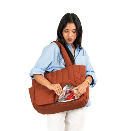 Image of Bayne Large Size Tote Bag with Lunch Compartment | Laptop Bags for Women Office Use | Waterproof Handbag for Women | Elegant Office Bags for Woman | Office Bag for Woman
