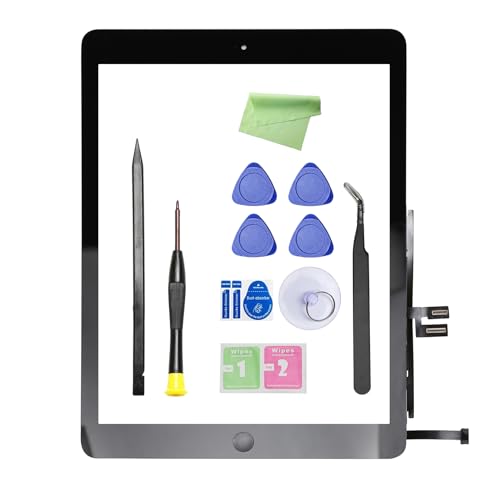 Screen Replacement for Ipad 9th - Digitizer Replacement Parts Kits for Ipad 9th Generation 2021 10.2 Inch Model A2602 A2603 A2604 A2605 with Home Button & Repair Tools Kits (Black)