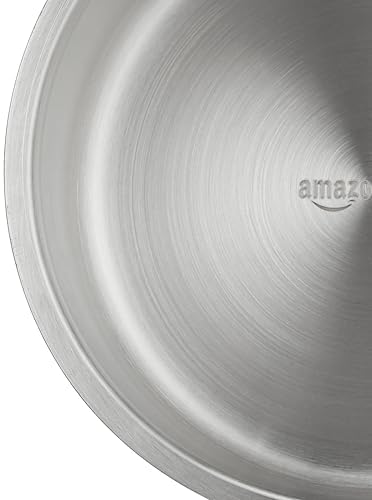 Image of Amazon Basics Quintessential Double-Walled Stainless Steel Premium Pet Bowl | 1200 Ml | Medium | for Dogs, Cats, and Pets | Orange