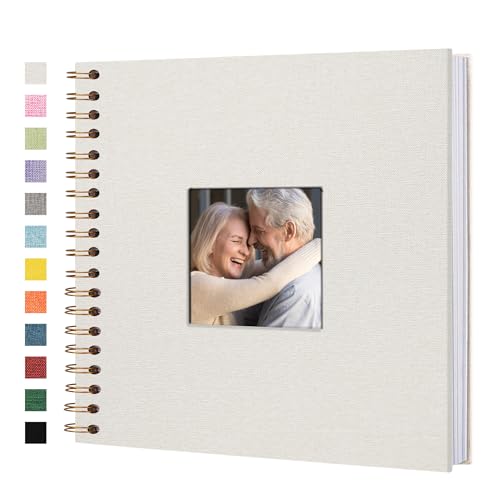 Scrapbook Photo Album, Linen Covered, 10x10 Inches, 40 Sheets/80 Pages