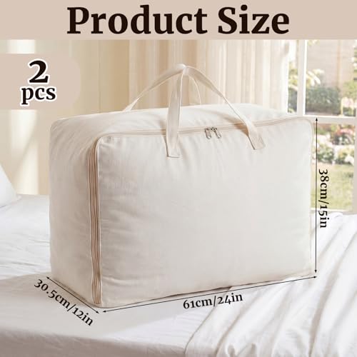 GliCraft 2 Pack Pillow Bag for Travel Storage, White, 24"X 15"X 12" by GliCraft - Used condition - Image 3