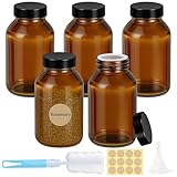 Ferenando 500ml Tarros de Cristal con Tapa Hermética & Cierre Interior Adicional, Nueces